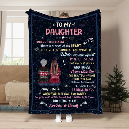 Granddaughter - To Granddaughter Inside This Blanket Is A Piece Of My Heart - Personalized Blanket (VT) - Makezbright Gifts