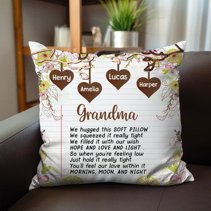 Grandma - Gift For Grandma Hug This Pillow - Personalized Pillow(NV) - Makezbright Gifts