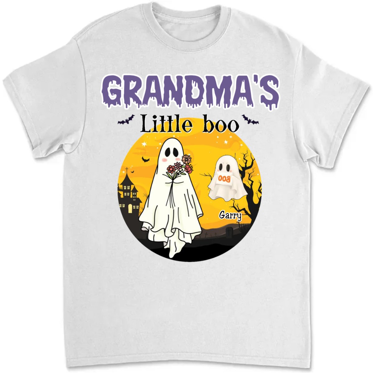 Grandma - Halloween Gift For Grandma Little Boos Shirt - Personalized Unisex T - Shirt - Makezbright Gifts