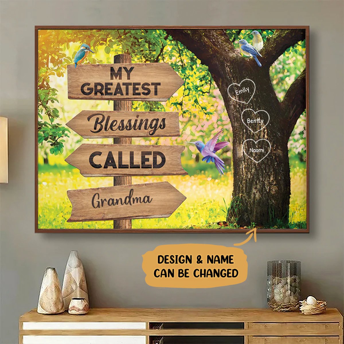 Grandma - My Greatest Blessings Called Grandma - Personalized Poster - Makezbright Gifts