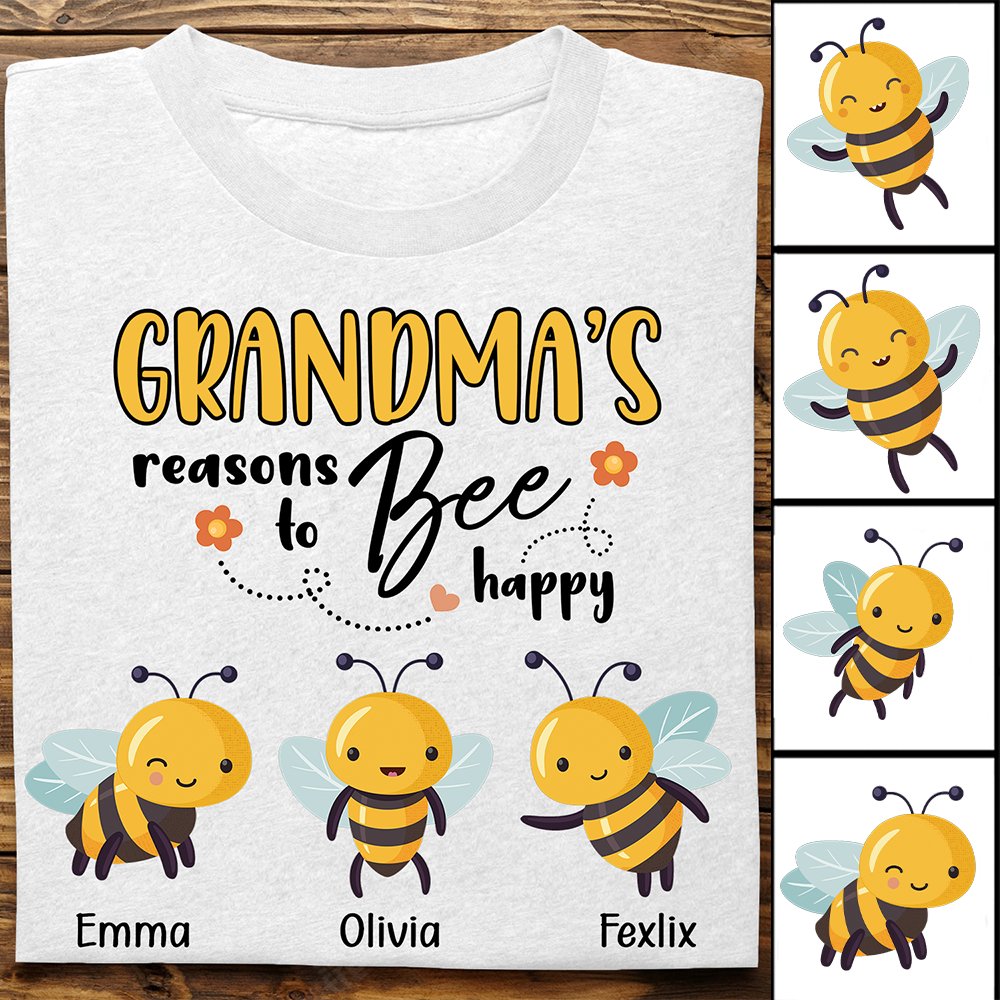Discover Grandma - Reasons To Be Happy - Personalized Unisex T-shirt
