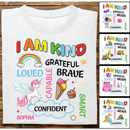 Grandson - I Am Kind - Personalized T - Shirt - Makezbright Gifts