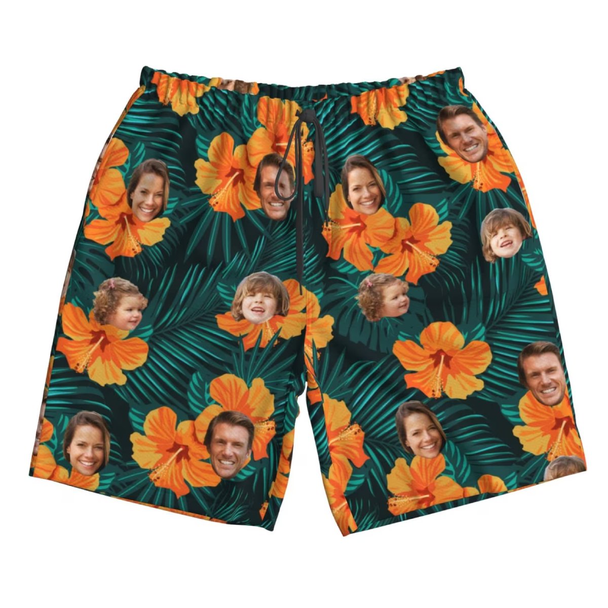 Hawaii - Face Photos Beach Board Short For Men - Personalized Short - Makezbright Gifts