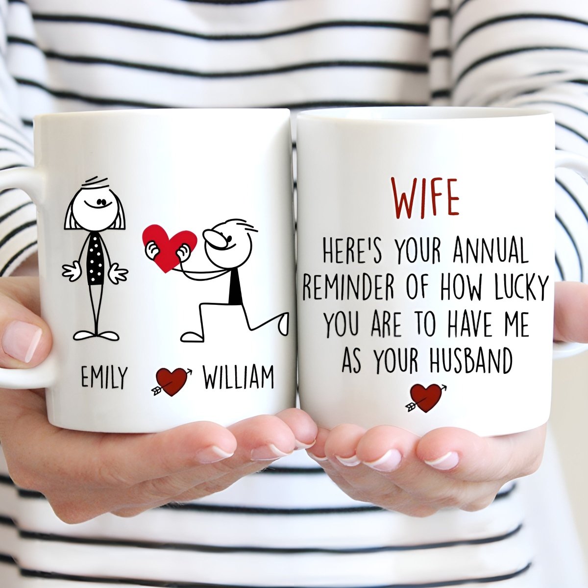 Here's Your Annual Reminder Of How Lucky You Are - Personalized Mug - Makezbright Gifts