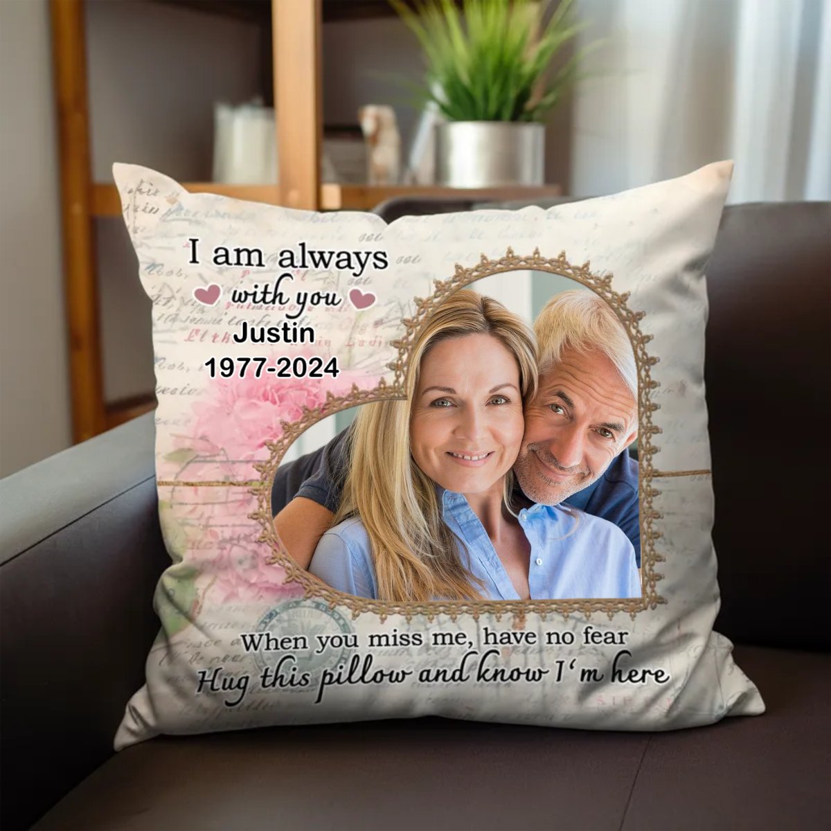 Hug This Pillow And Know I'm Here - Personalized Pillow - Makezbright Gifts