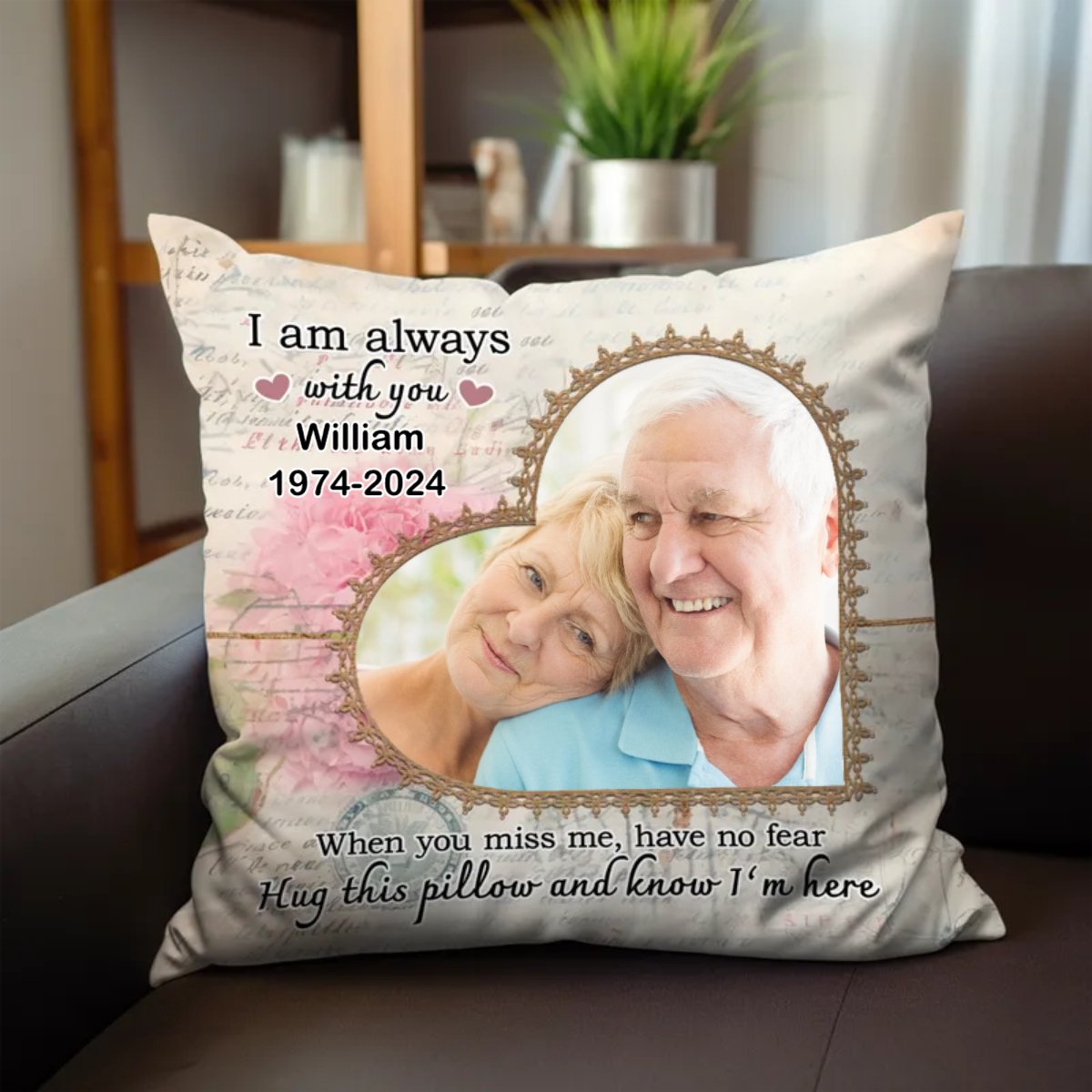 Hug This Pillow And Know I'm Here - Personalized Pillow - Makezbright Gifts