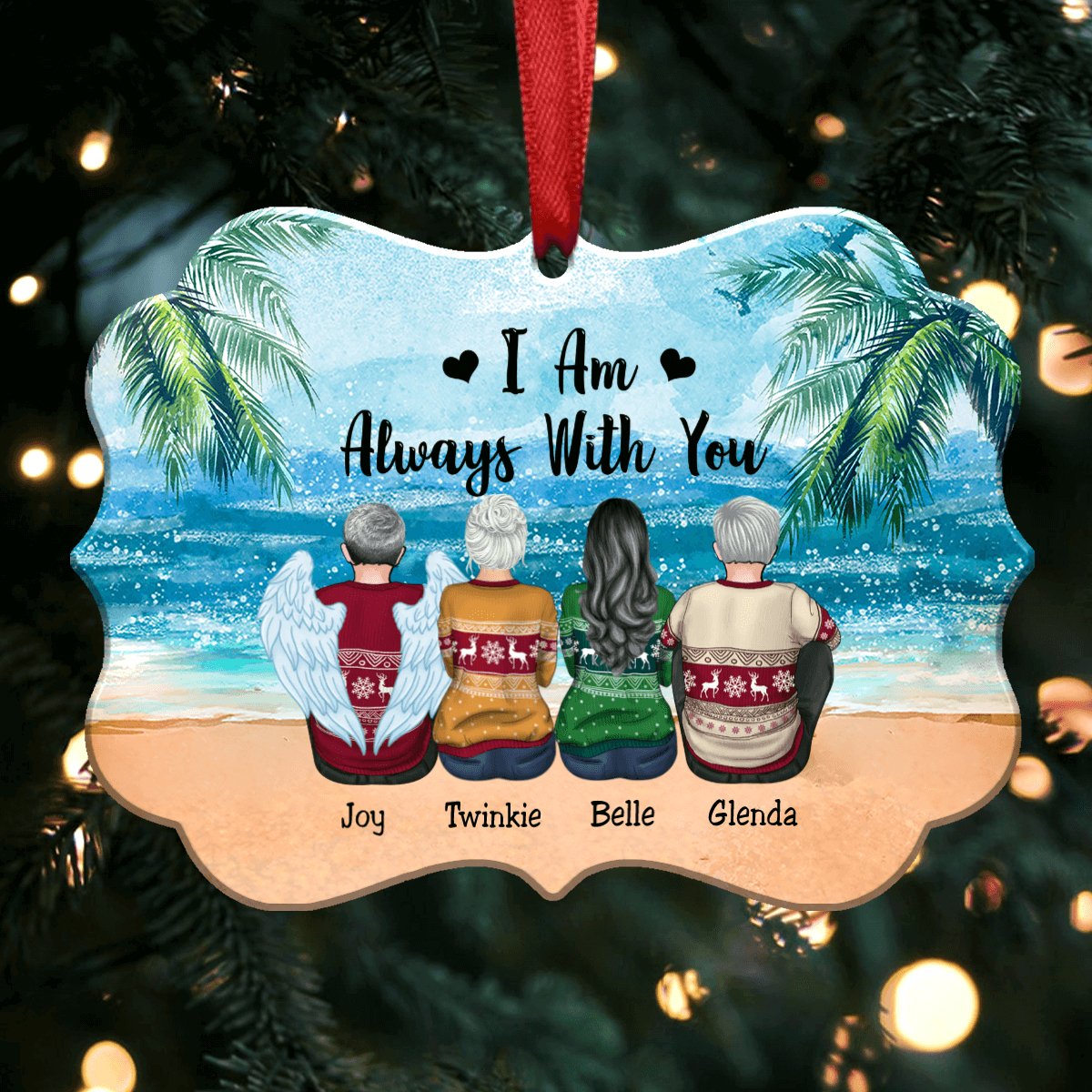 I Am Always With You - Personalized Christmas Ornament - Makezbright Gifts