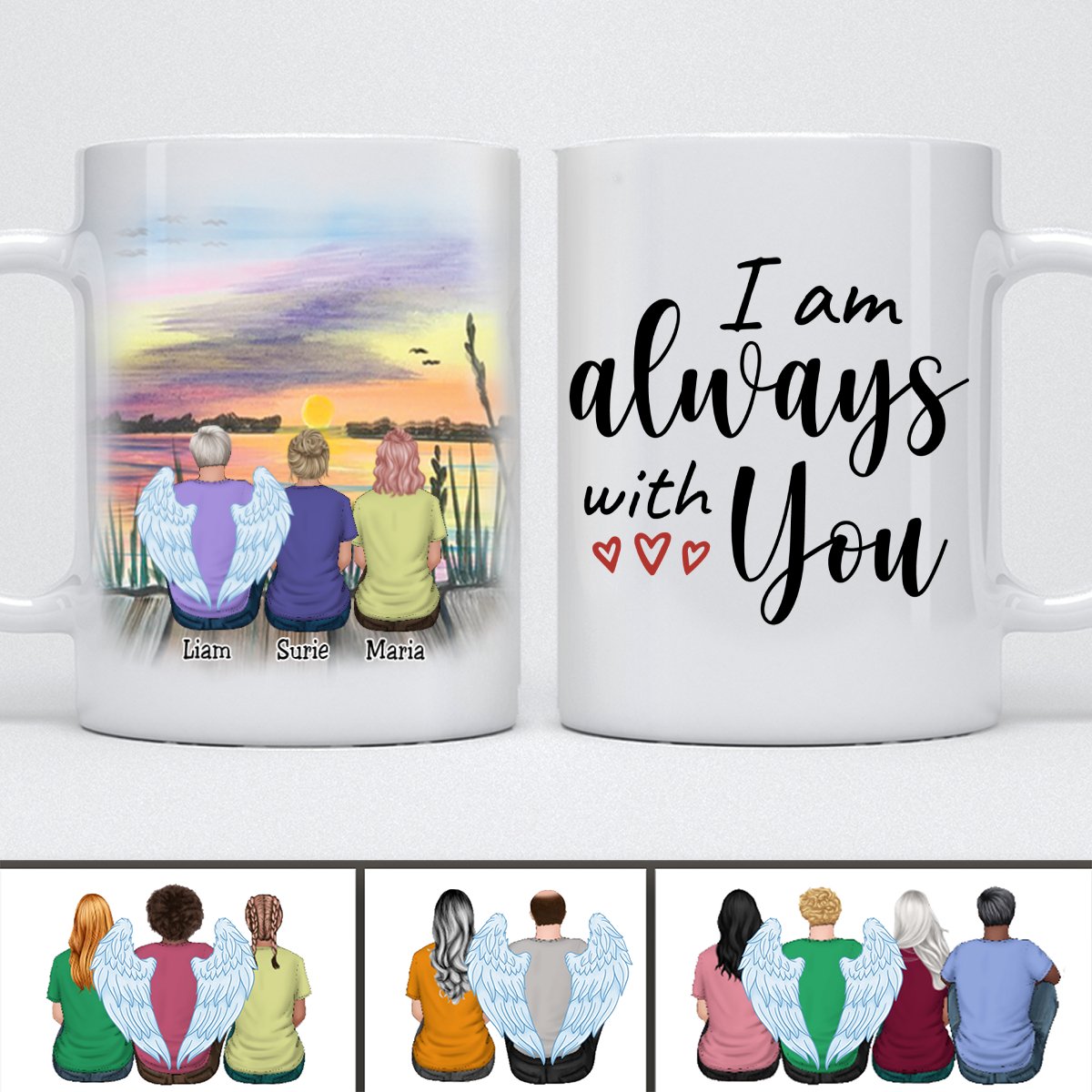 I Am Always With You - Personalized Mug (Bright) - Makezbright Gifts