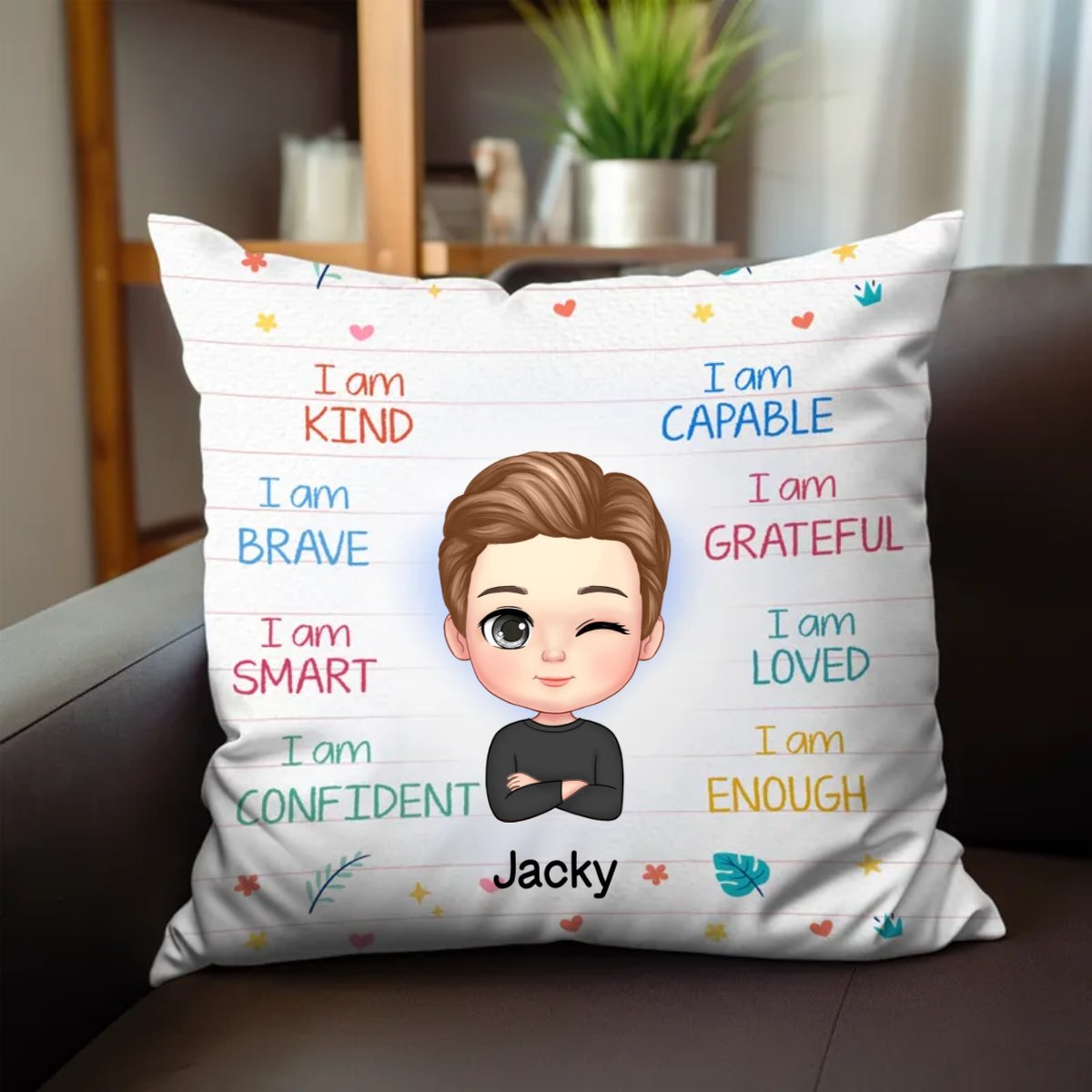 I Am Kind - Personalized Pillow - Makezbright Gifts