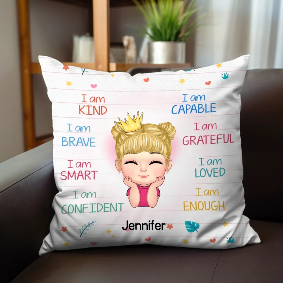 I Am Kind - Personalized Pillow - Makezbright Gifts