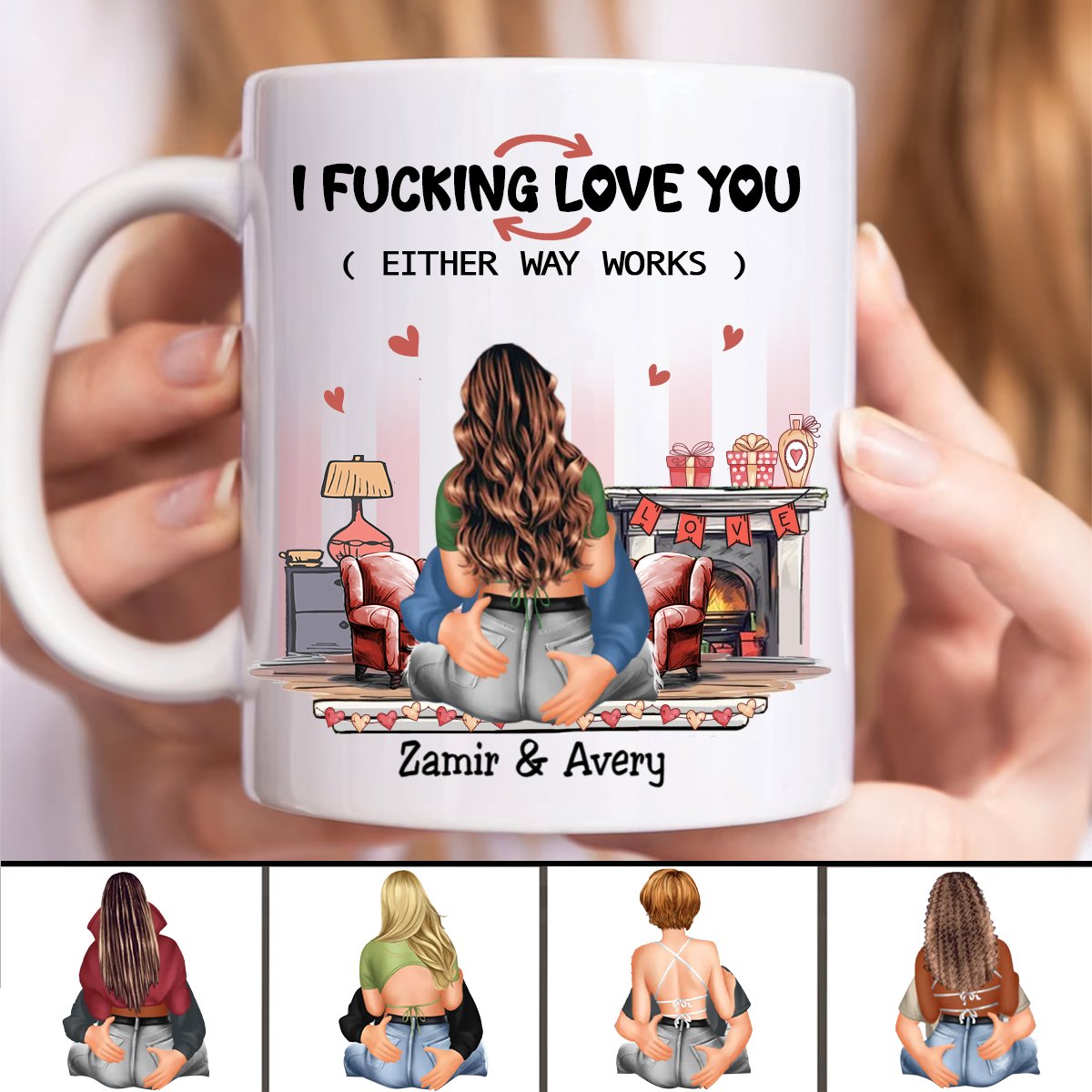 I F - Cking Love You (Either Way Works) - Personalized Mug (NV) - Makezbright Gifts