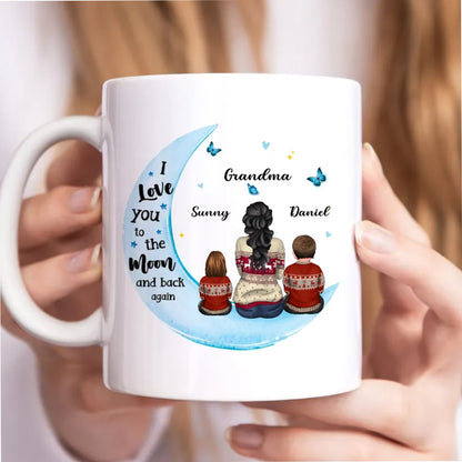 I Love You To The Moon & Back Again - Personalized Mug - Makezbright Gifts