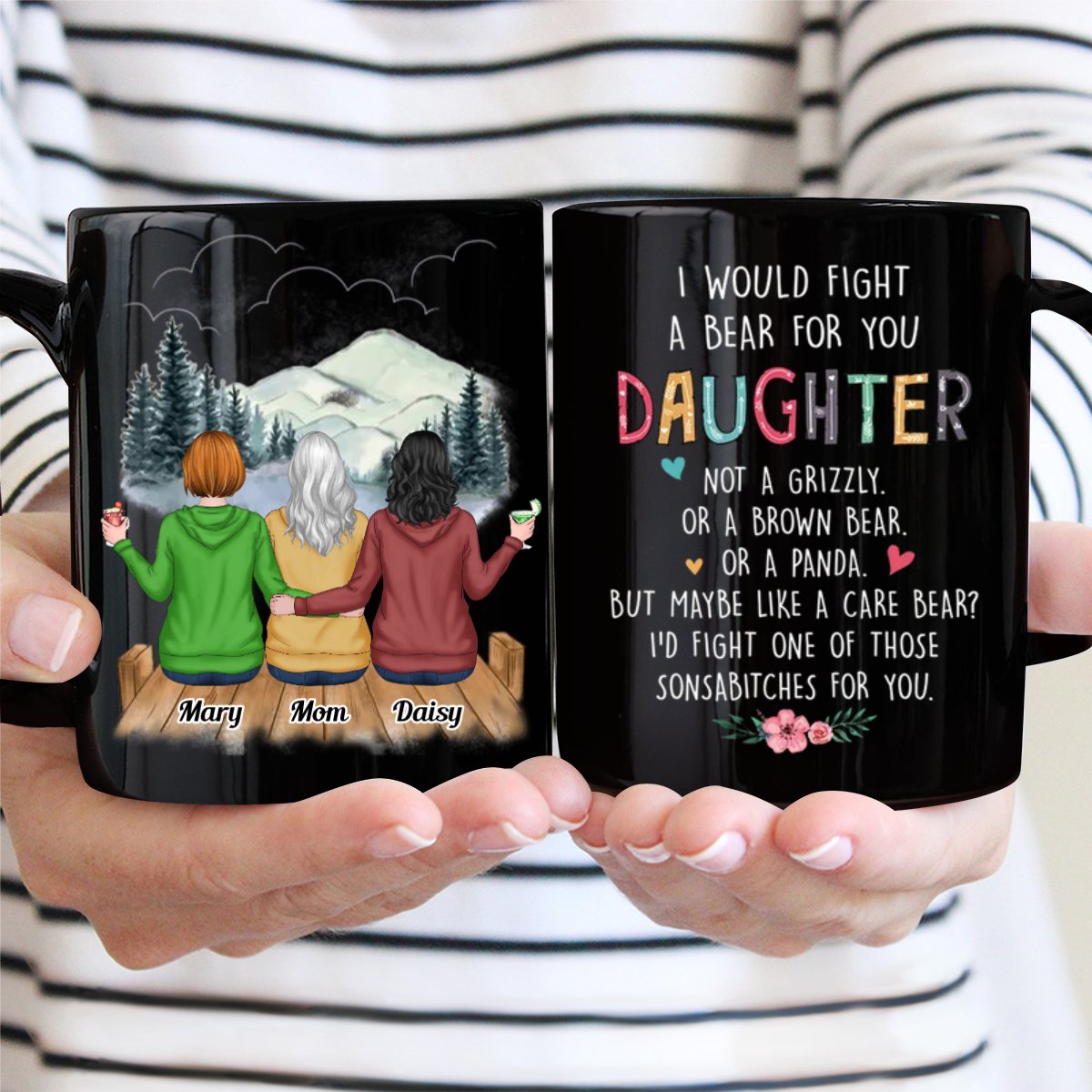 I Would Fight A Bear For You Daughter - Personalized Mug (QH) - Makezbright Gifts