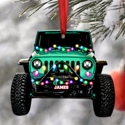 Jeep Car - Personalized Christmas Ornament - Makezbright Gifts