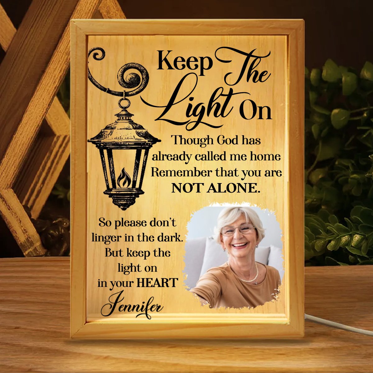 Keep The Light On - Personalized Frame Light Box - Makezbright Gifts