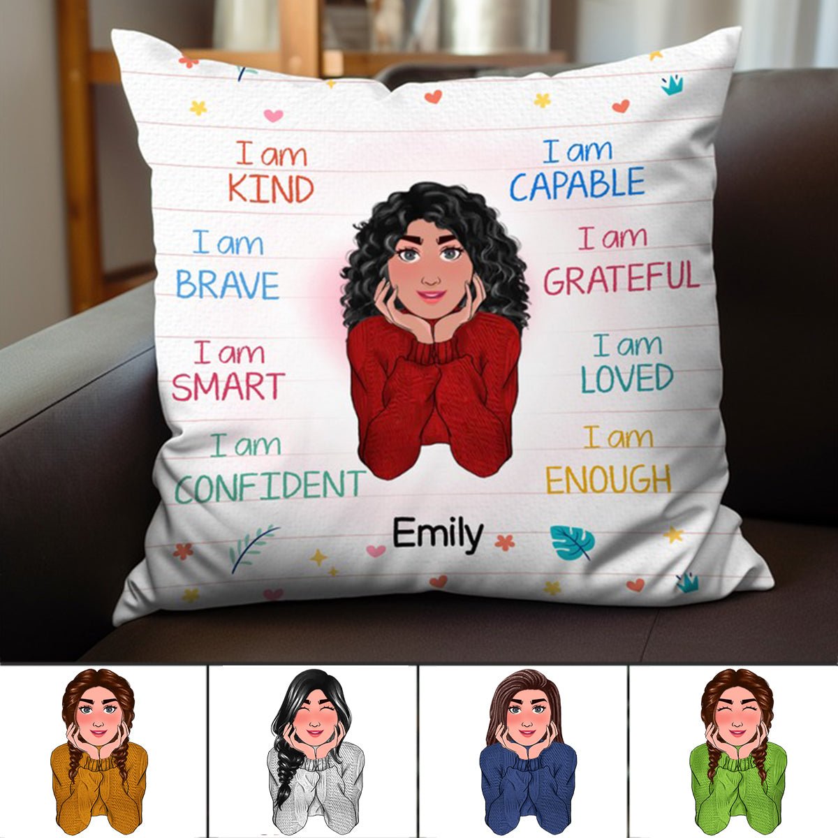 Kids - I Am Kind - Personalized Pillow - Makezbright Gifts