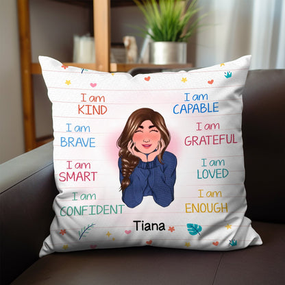 Kids - I Am Kind - Personalized Pillow - Makezbright Gifts