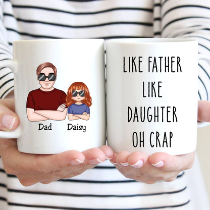 Like Father Like Daughter - Personalized Mug - Makezbright Gifts