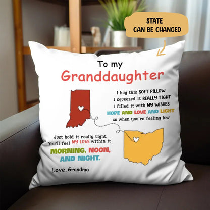 Long Distance Drawing Hug This Pillow - Personalized Pillow - Makezbright Gifts