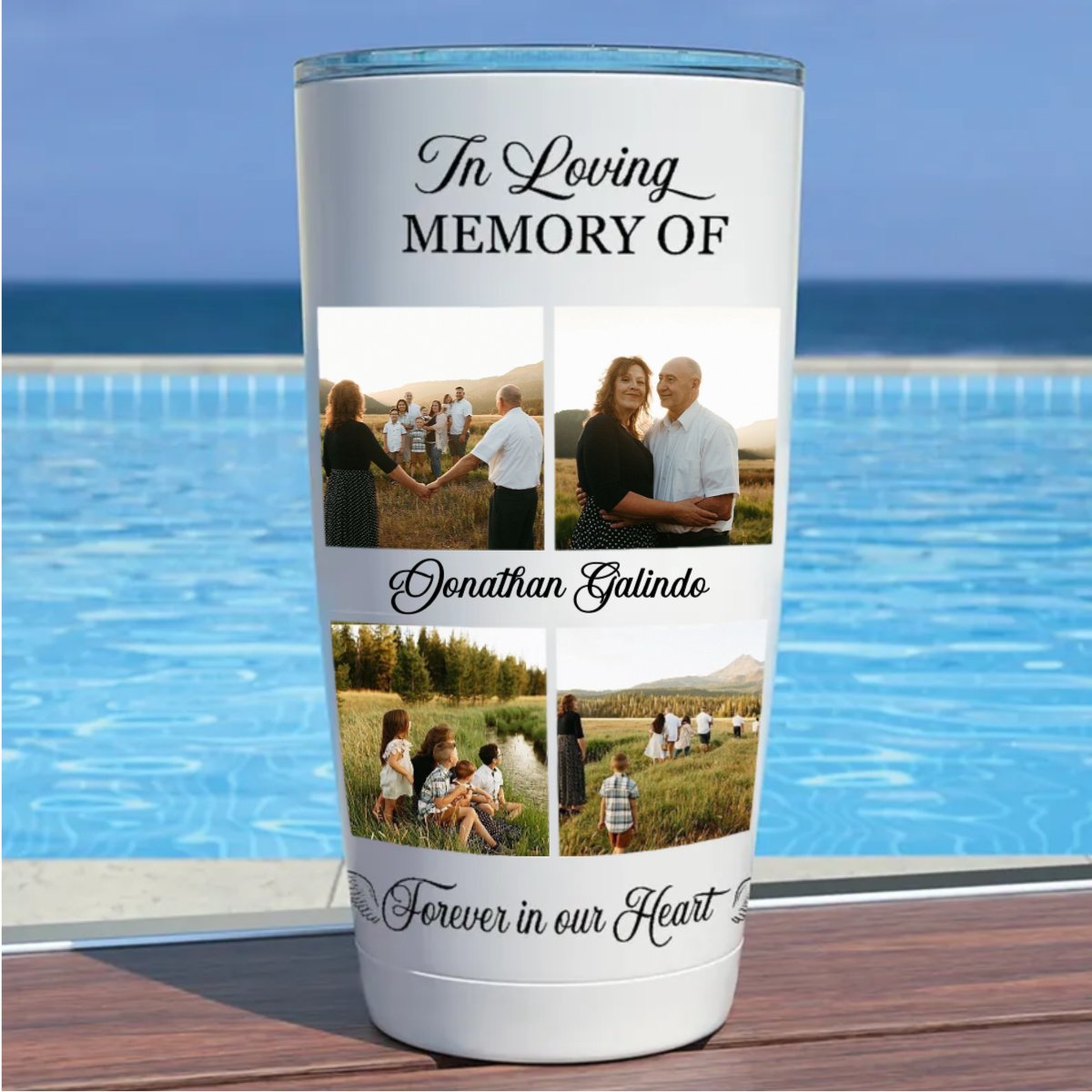 Loving Memory Forever Stainless Steel Tumbler - Keeps Drinks Hot or Cold for Hours - Makezbright Gifts