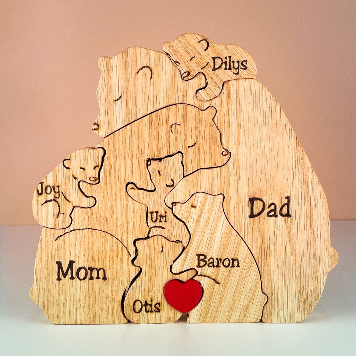 Buy Makezbright Personalized Family Bears Wood Puzzle | Handcrafted ...