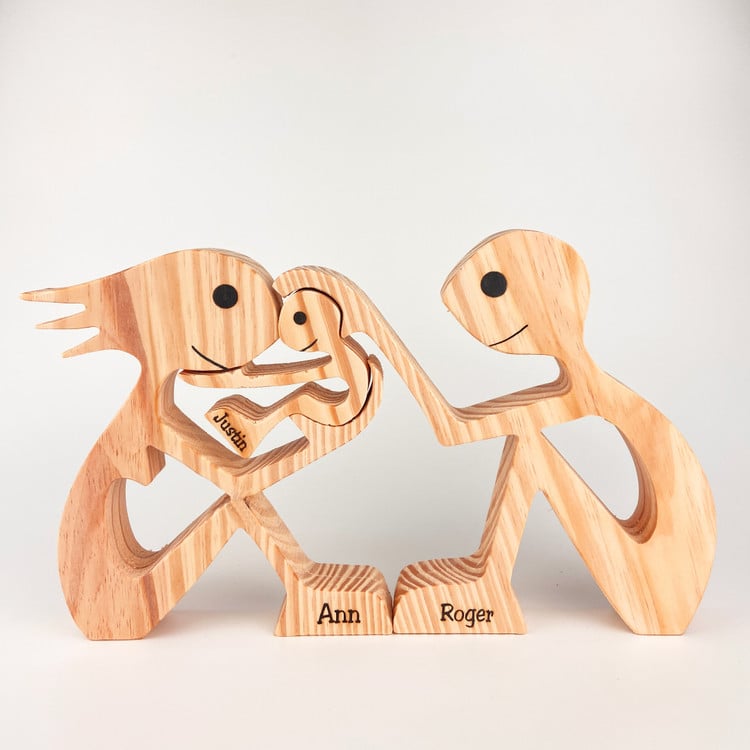 MakeZBright Wooden Couple - V3 - Makezbright Gifts