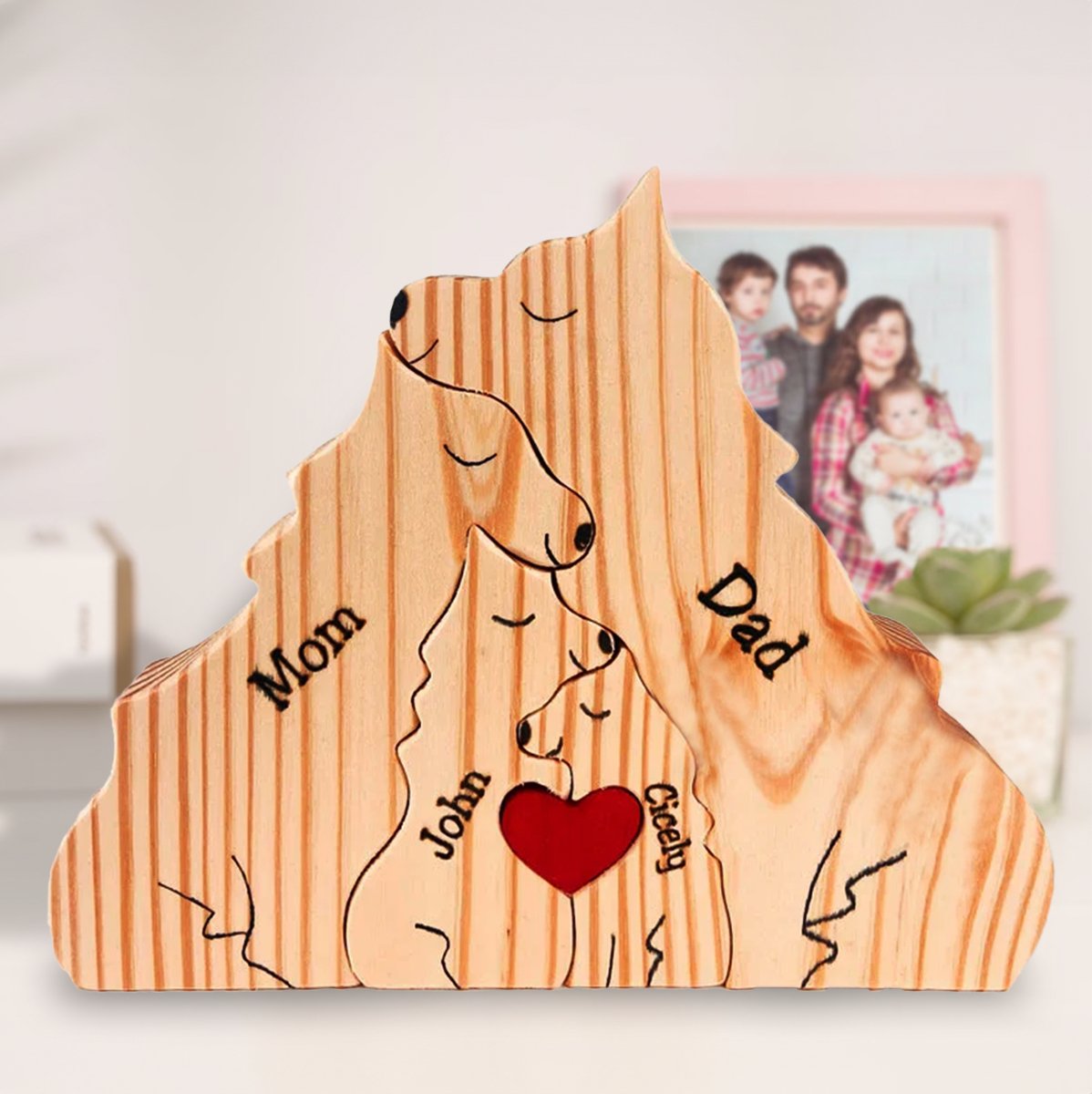 MakeZBright Wooden Wolf / Dog - Makezbright Gifts