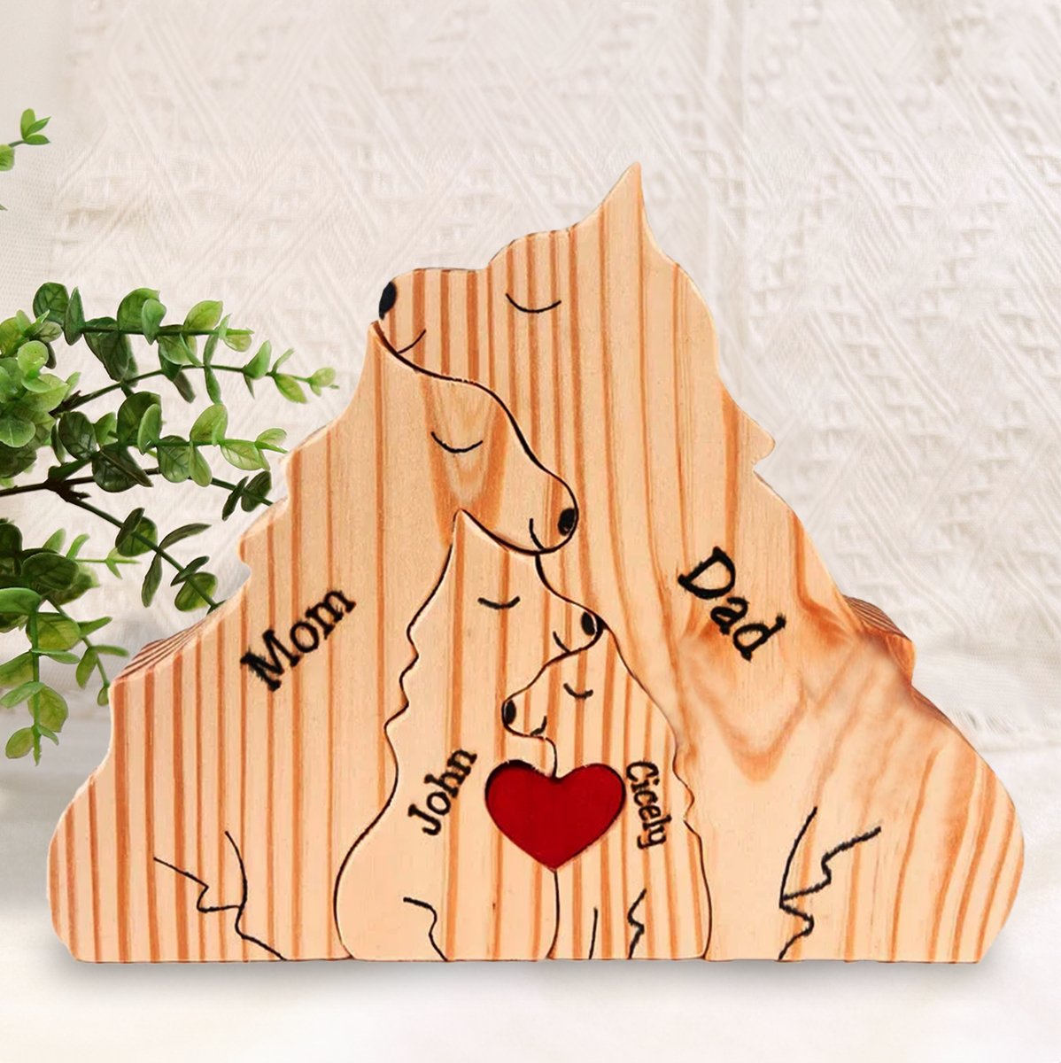 MakeZBright Wooden Wolf / Dog - Makezbright Gifts