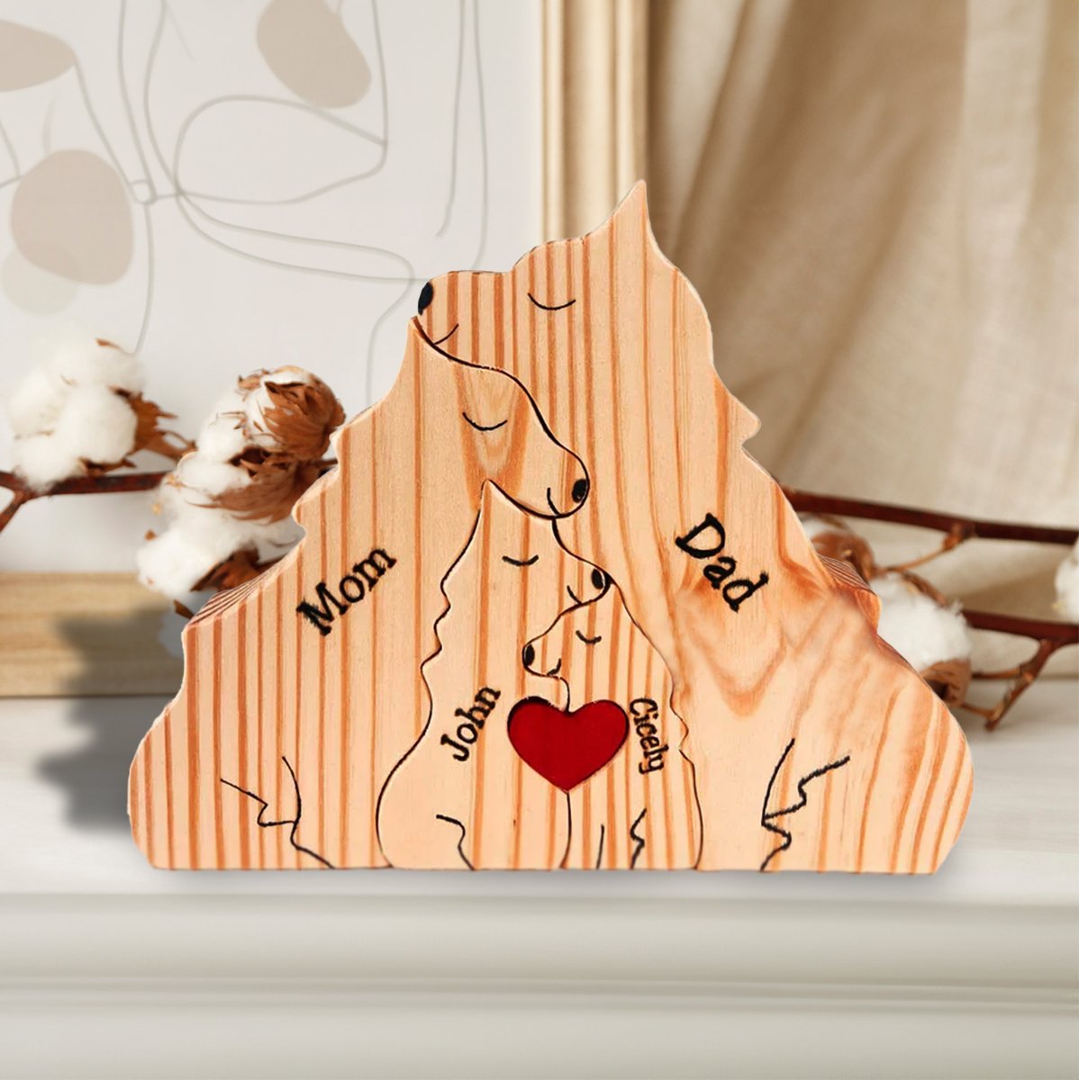 MakeZBright Wooden Wolf / Dog - Makezbright Gifts