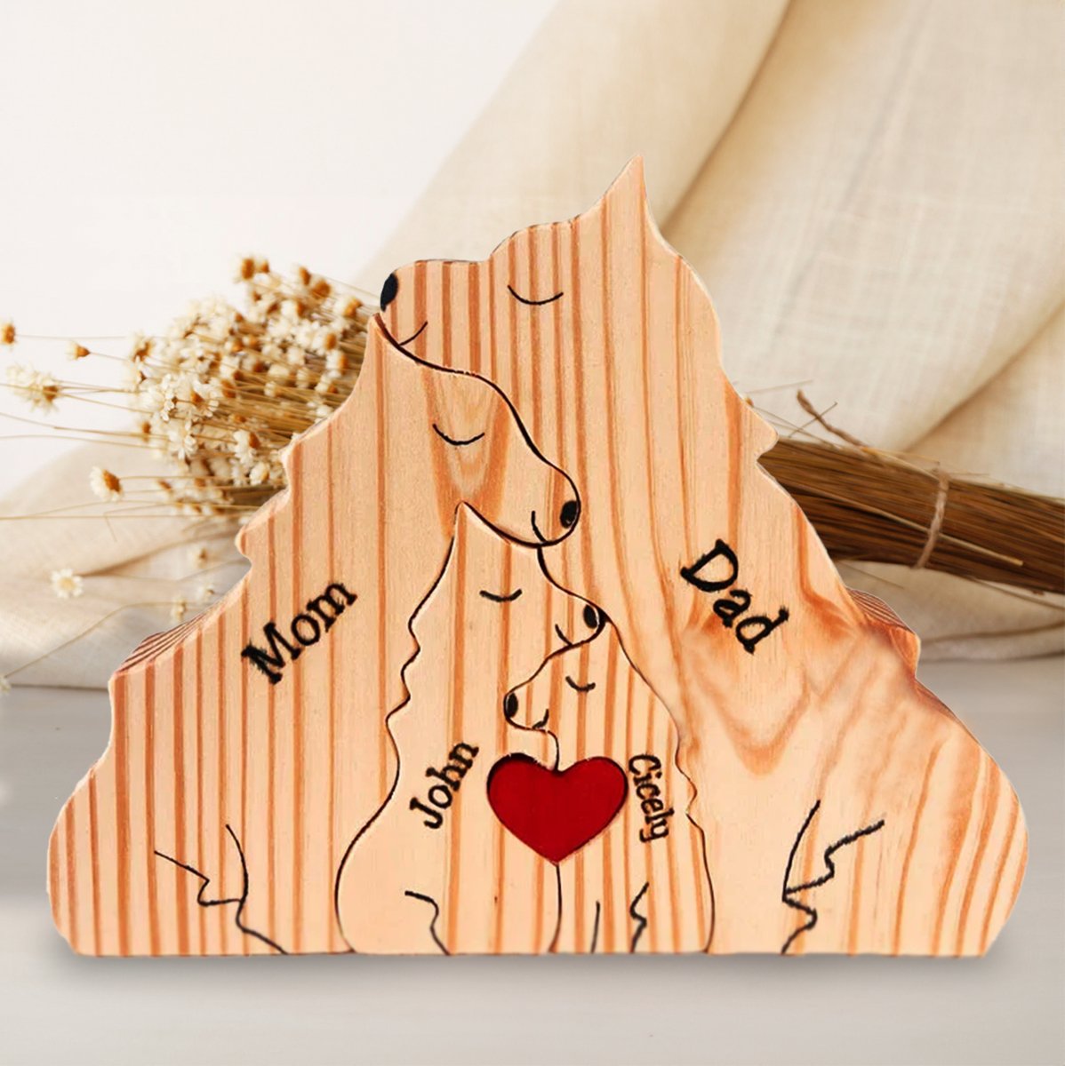 MakeZBright Wooden Wolf / Dog - Makezbright Gifts