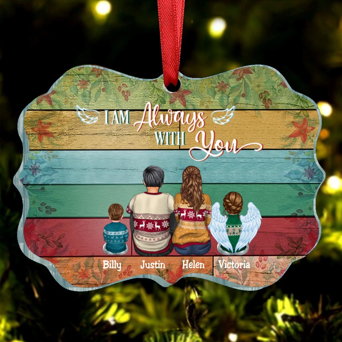 Memorial - I Am Always With You - Personalized Ornament (LH) - Makezbright Gifts