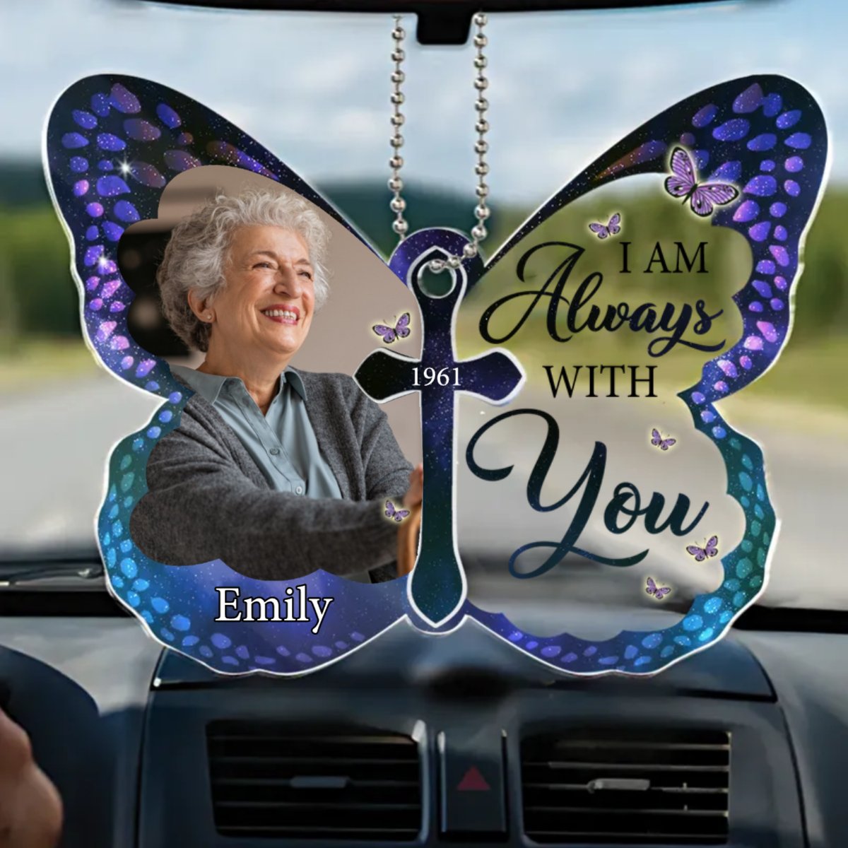 Memorial - Your Wings Were Ready - Personalized Car Ornament - Makezbright Gifts