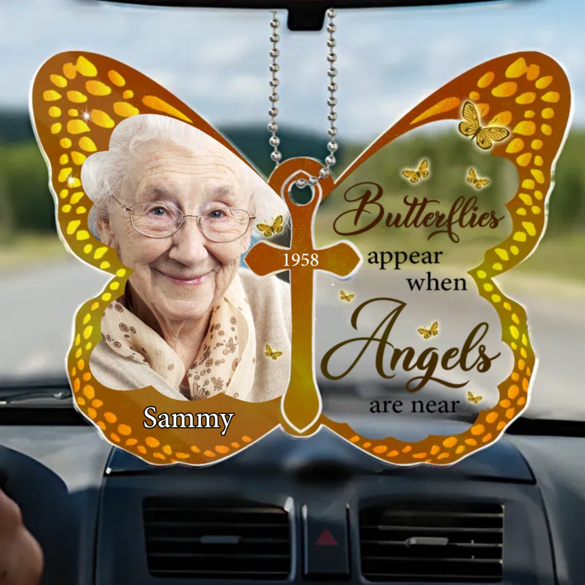 Memorial - Your Wings Were Ready - Personalized Car Ornament - Makezbright Gifts