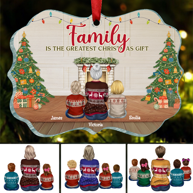 Family - The Greatest Christmas Gift  - Personalized Ornament