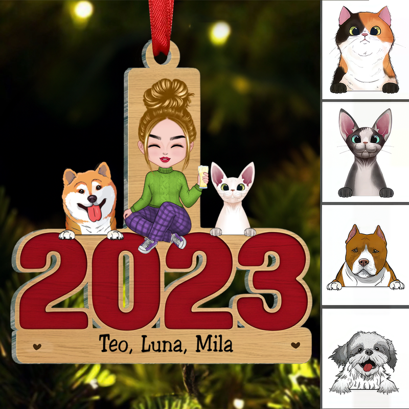 Pet Lovers -  May Your Christmas Be Furry And Bright - Personalized Transparent Ornament