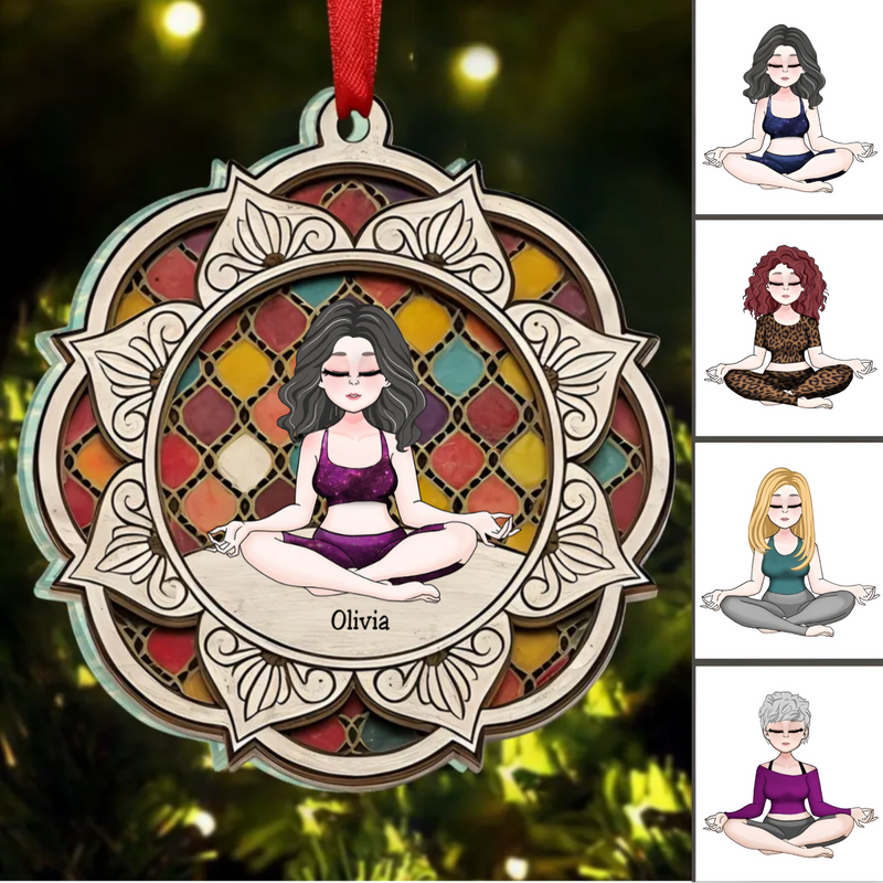Yoga Lovers - Yoga Mandala - Personalized Ornament
