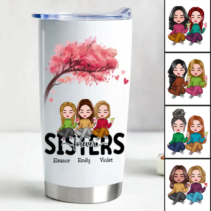 Sisters Forever Customizable 20oz Insulated Tumbler
