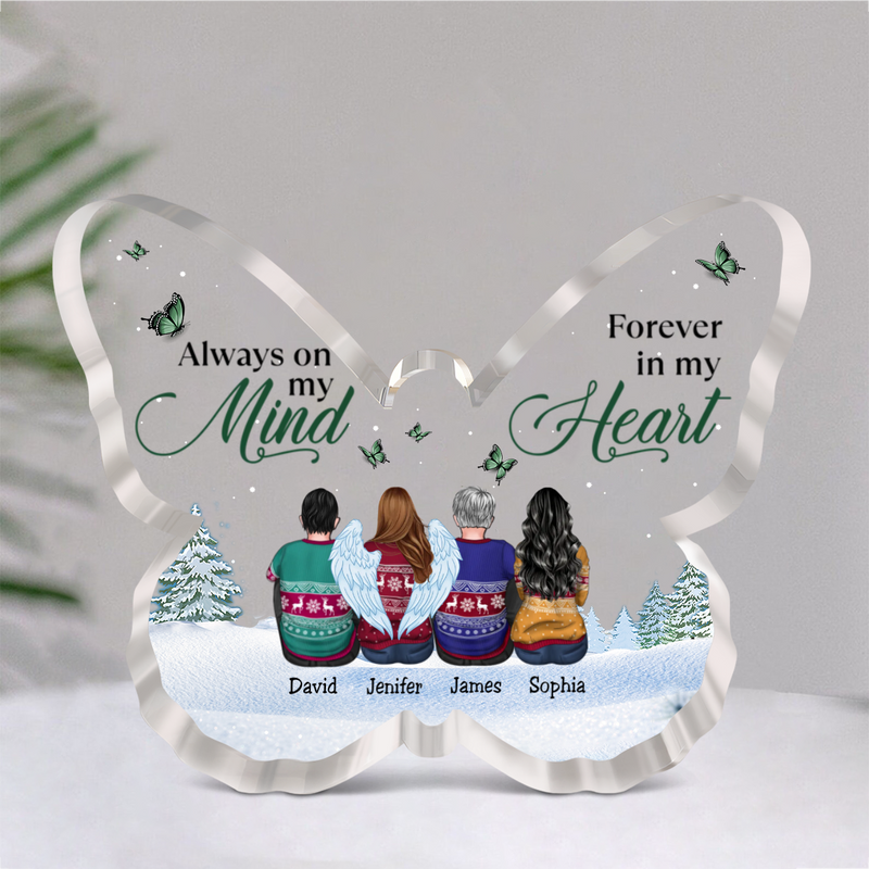 Family - Always On My Mind, Forever In My Heart - Personalized Acrylic Plaque (NM)