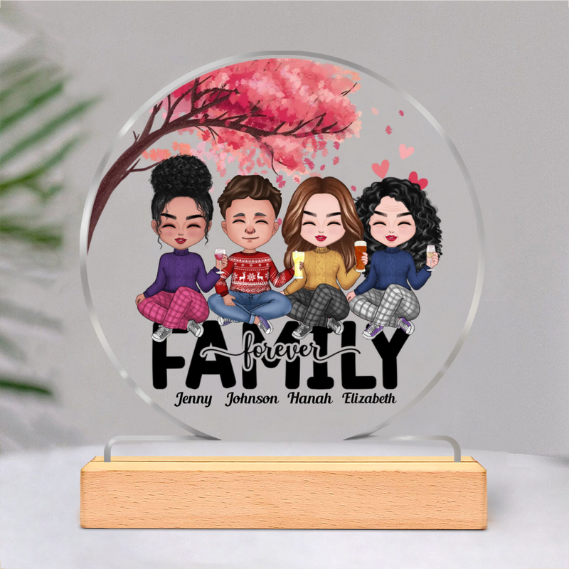 Family - Siblings Forever - Personalized Circle Acrylic Plaque