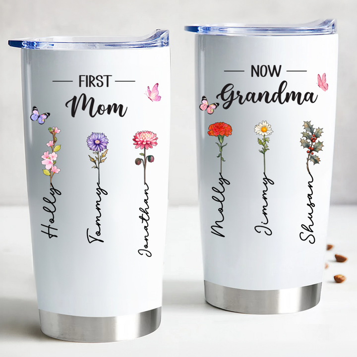 20oz Mother - First Mom Now Grandma - Personalized Tumbler (L)