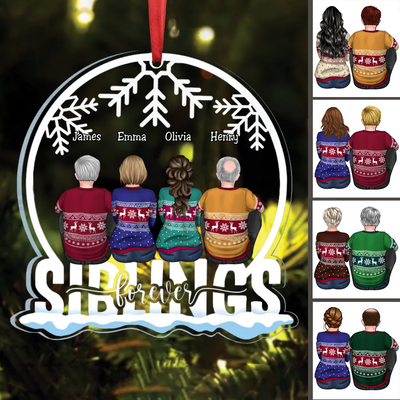 Family - Siblings Forever - Personalized Ornament