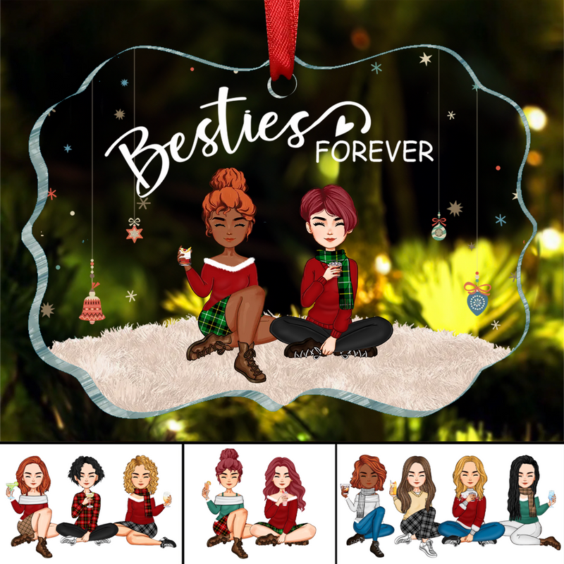 Bestie - Besties Forever – Personalized Acrylic Ornament
