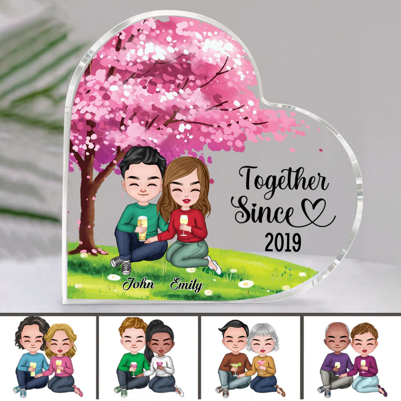 Couple - Together Since - Personalized Heart Acrylic Plaque