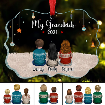 Family - My Grandkids - Personalized Transparent Ornament (TB)