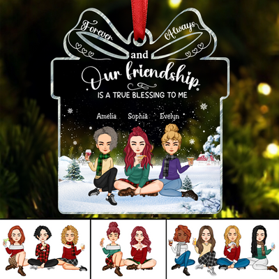 Besties - Our Friendship Is A True Blessing To Me - Personalized Acrylic Ornament