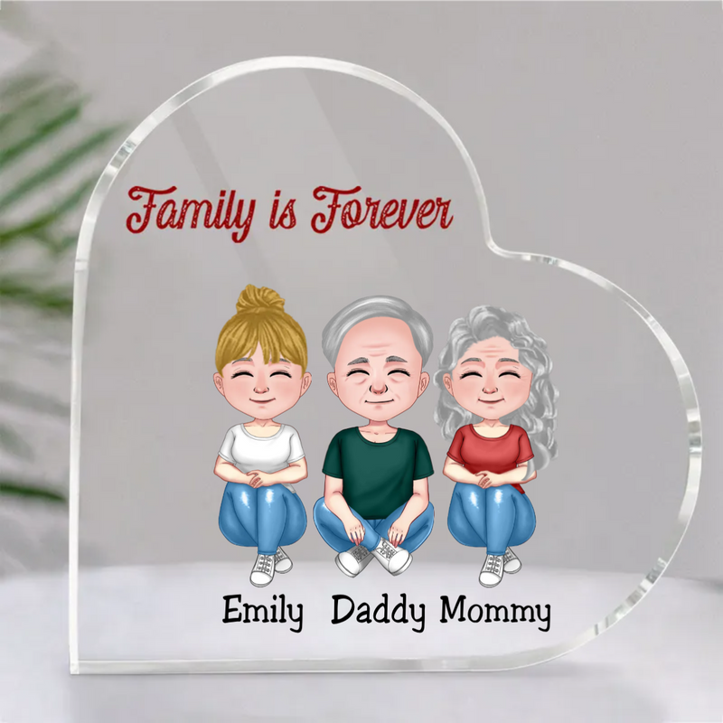 Family - Family Is Forever - Personalized Acrylic Plaque (Ver. 2)