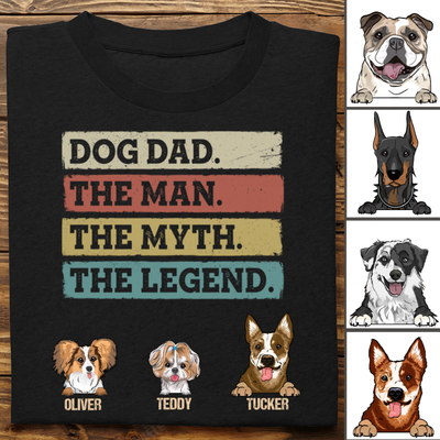 Father's Day - Dog Dad Man Myth Legend - Personalized T-shirt