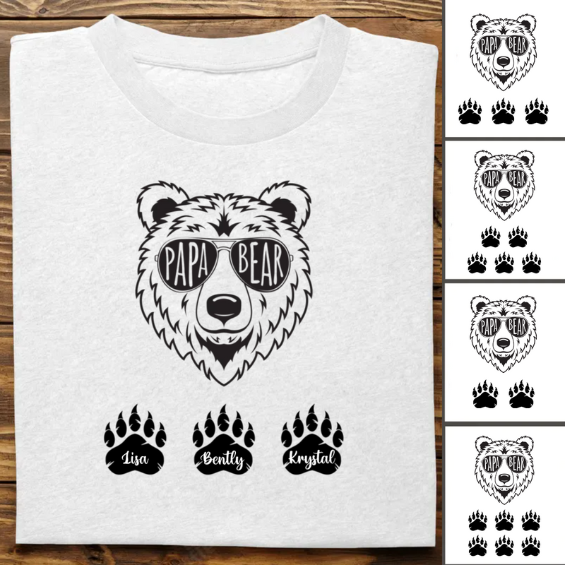 Papa - Papa Bear - Personalized T-Shirt