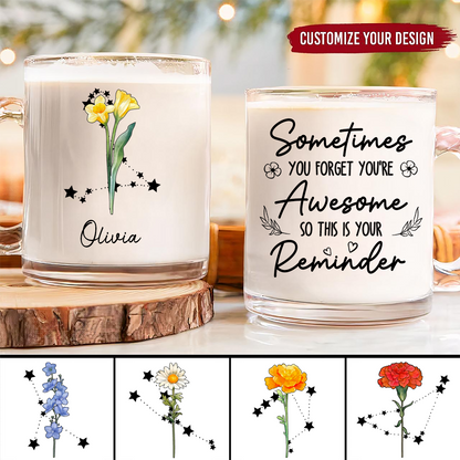 Reminder Of How You're Awesome - Personalized Glass Mug