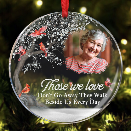 Custom Photo I'm Always With You - Memorial Gift For Family, Friends - Personalized Circle Acrylic Ornament